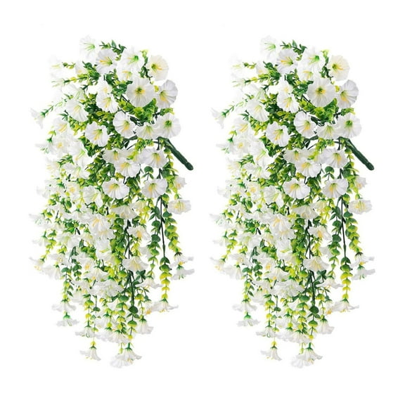Elegant Faux Eucalyptuses Morning Glory Silk Wall Decoration Realistic Florals Greeneries For Indoor Garden Wedding