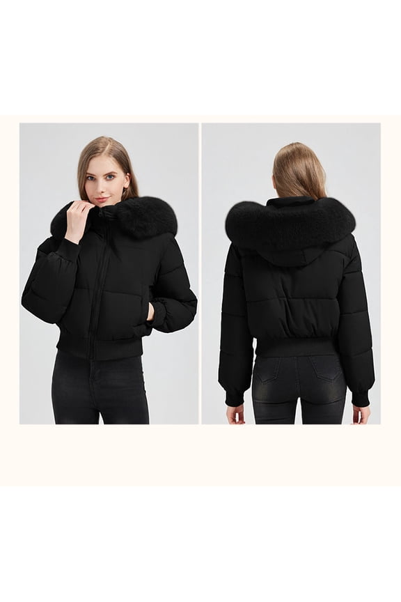 Elegant Faux Fur Trim Jacket