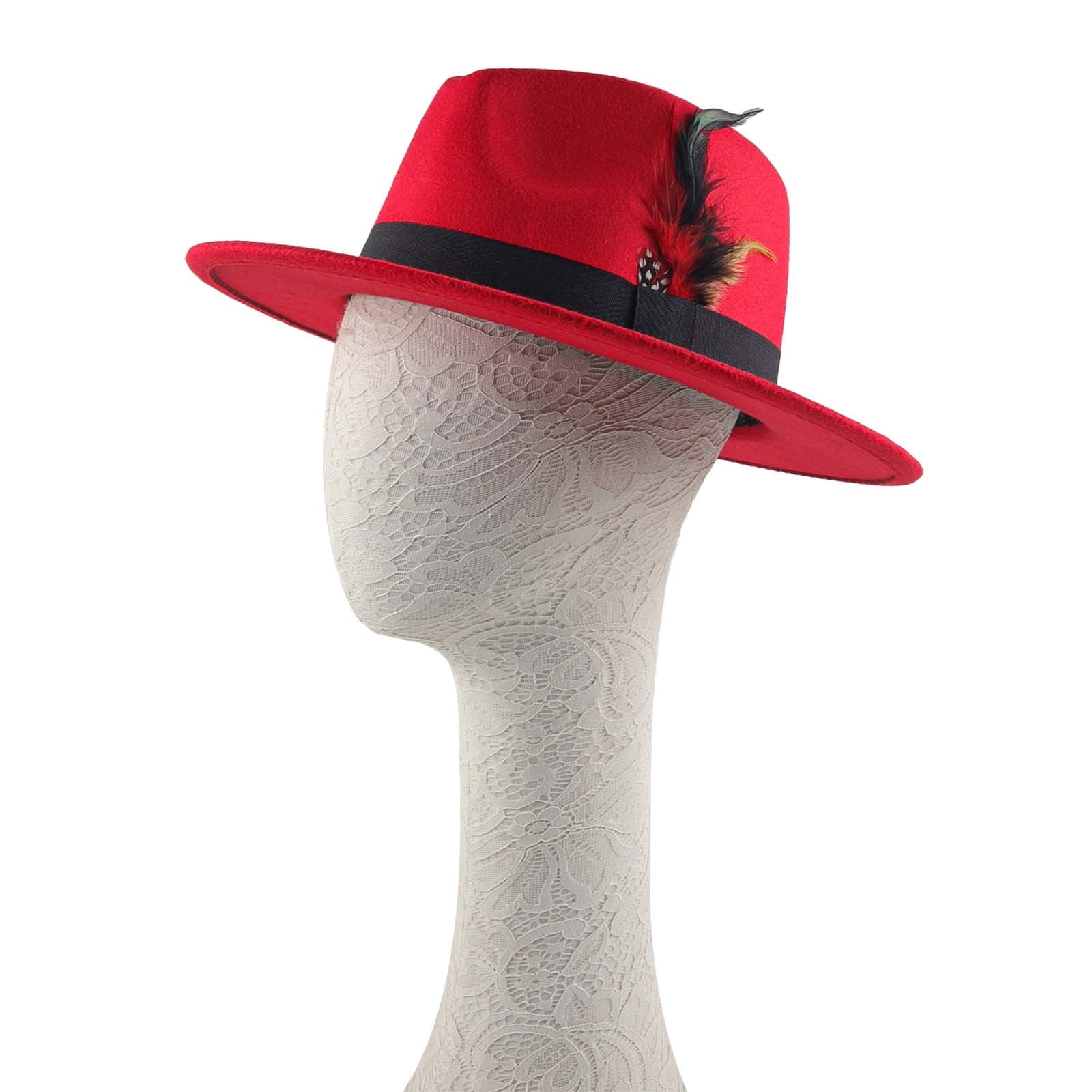 Elegant Feather Sun Hat With Wide Brim For Women For Daily Wear And ...