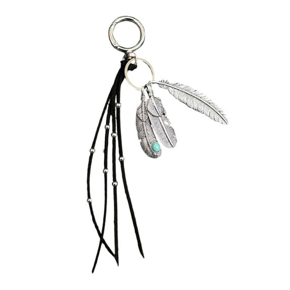 Elegant Feather Tassels Keychain Lightweight Alloy Accessory For Bags Gift