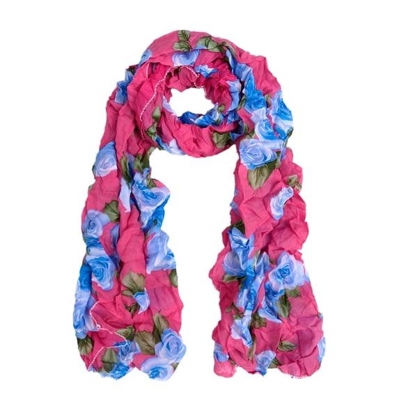 Elegant Featherweight Roses Floral Scarf