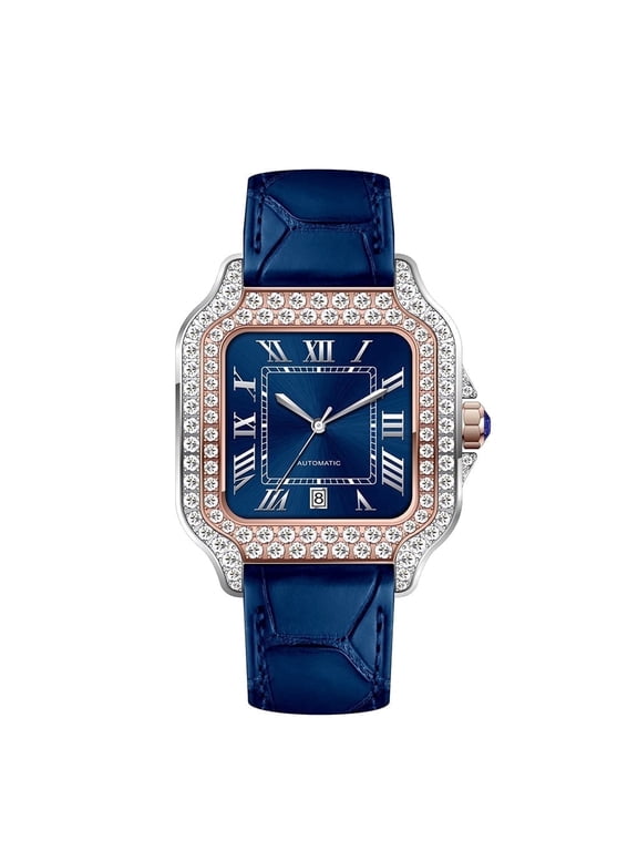 Elegant Female Watch, VVS Moissanite Accent & Durable Stainless Steel Build