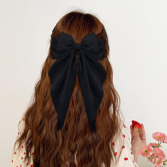 Elegant Feminine Long Tail French Knot Headband Satin Bow Hair Accessory For Women Girls