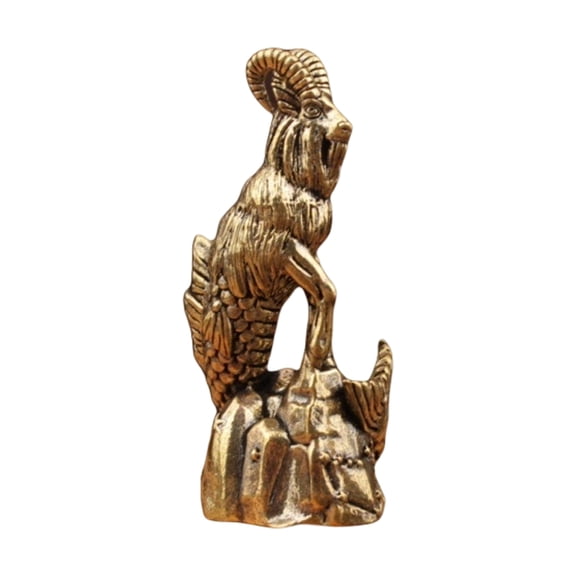 Elegant Figurine Goat Head Fish Body Capricorns Statue Figure Enhances Home Decoration Holiday Atmospheres Creation