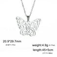 thumbnail image 1 of Elegant Filigree Butterfly Pendant Necklace Stainless Steel Animal Jewelry, 1 of 7