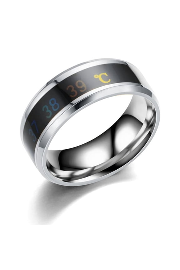 Elegant Finger Ring with Intelligent Temperature Detection Waterproof Jewelry for Everyday Use and Special Occasions