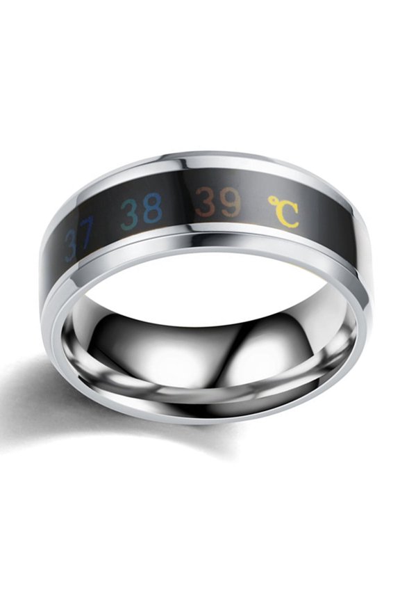 Elegant Finger Rings with Intelligent Temperature Detection Waterproof Jewelry for Everyday Use and Special Occasions