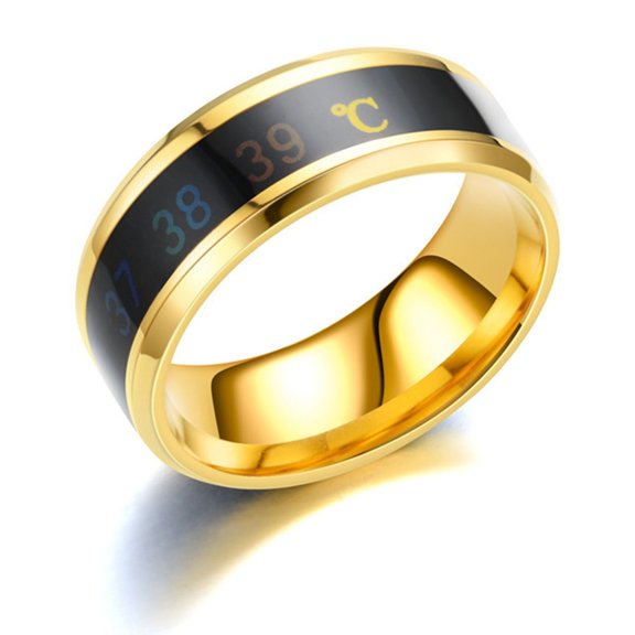 Elegant Finger Rings with Intelligent Temperature Detection Waterproof Jewelry for Everyday Use and Special Occasions
