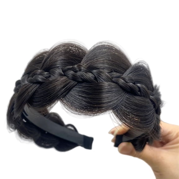 Elegant Fishbone Braid Headbands For Hairstyle And Comfortable Synthetic Fiber Wigs Hairband All Matching