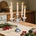 thumbnail image 1 of Elegant Five-Arm Candelabra for Wedding Centerpieces and Romantic Dining - Vintage-Style Candle Holder with Crystal Accents for Table and Mantel Decor, 1 of 7