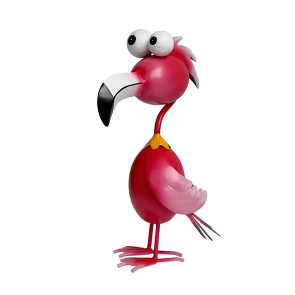 Elegant Flamingoes Peacocks Chicken Garden Sculpture Durability Rusts Resistant Iron Weatherproofed Art Decoration