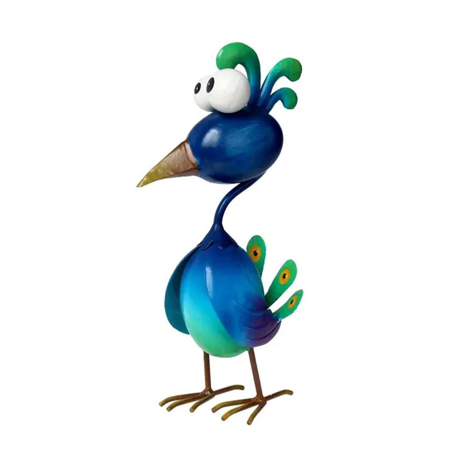 Elegant Flamingoes Peacocks Chicken Garden Sculpture Durability Rusts Resistant Iron Weatherproofed Art Decoration