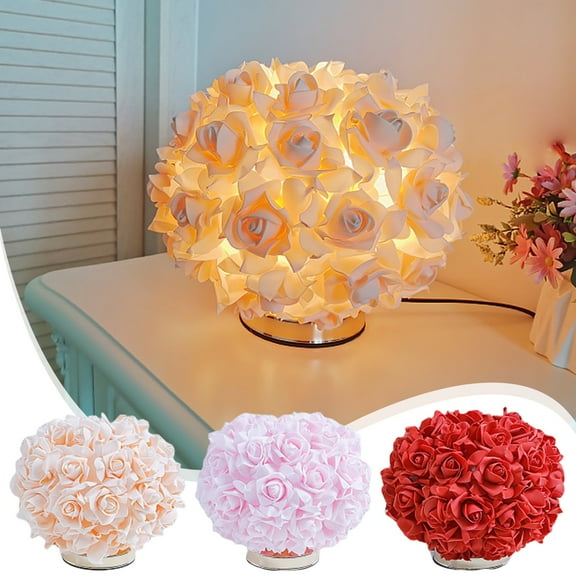 Elegant Floral Accent Lamp for Bedroom Decor, Soft Glow Touch Control Nightstand Lighting, Warm White LED Bulb Ideal for Master Suite Ambiance Aestivo | Beige | AESTIVO