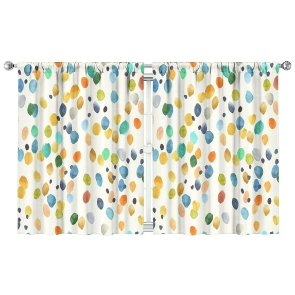 Elegant Floral Blackout Drapes 2 Panels 42x54 Inch, Rod Pocket Curtains for Bedroom and Small Window Coverage