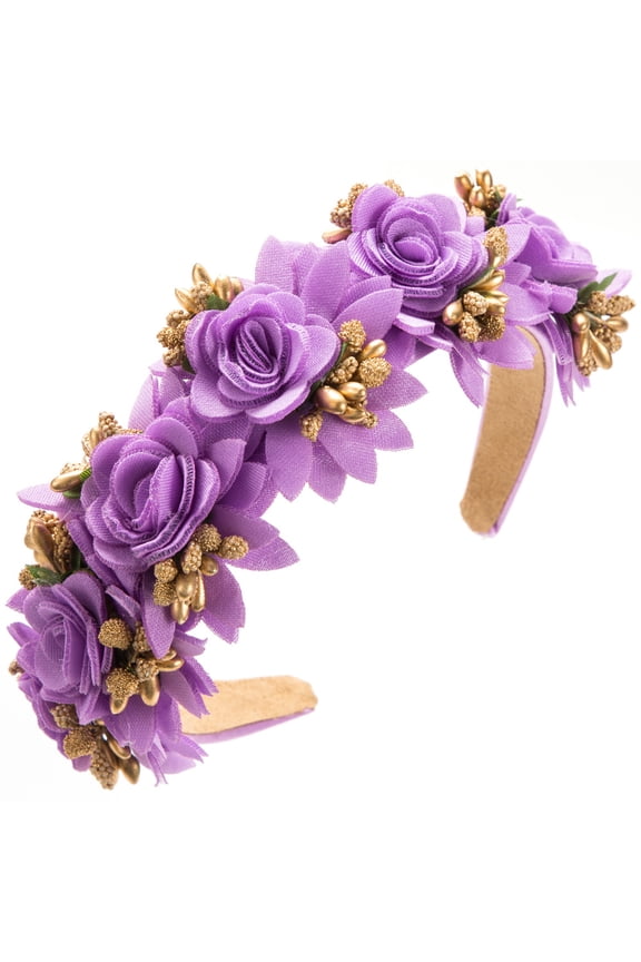 Elegant Floral Hair Hoop Headband - Women’s Simulated Flower Hair Accessory