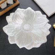 Elegant Floral Table Mat Heat-Resistant Non- Placemat Washable for Dining Table Home and Hotel Decor