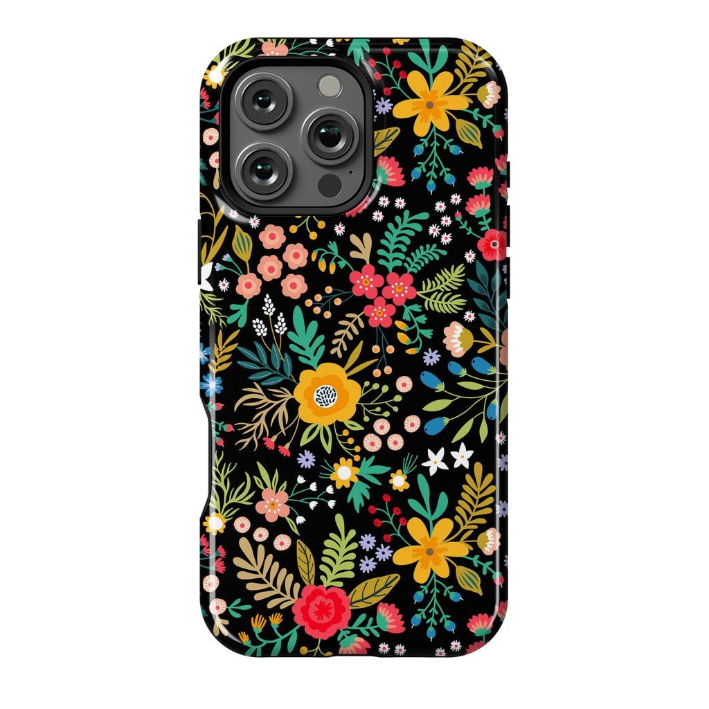 Elegant Floral Pattern Phone Case for iPhone 16 15 14 13 12 11 Pro Max ...