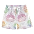 thumbnail image 1 of Elegant Floral Pattern in Rainbow Color Swim Trunks Board Shorts Beach Pants Bathing Bottoms 2T, 1 of 8