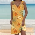 thumbnail image 1 of Elegant Floral Print Summer Shoulder Strap Dress For Women Casual Beach Dress With Adjustable Straps Casual Summer Dress for Women Mini for Women Petite Midi Dress T Shirt Dresses for Women Knee, 1 of 4