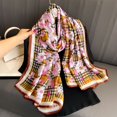 thumbnail image 1 of Elegant Floral Printed Satin Scarf, Versatile Shawl Wrap for Women,90-180cm,22, 1 of 59