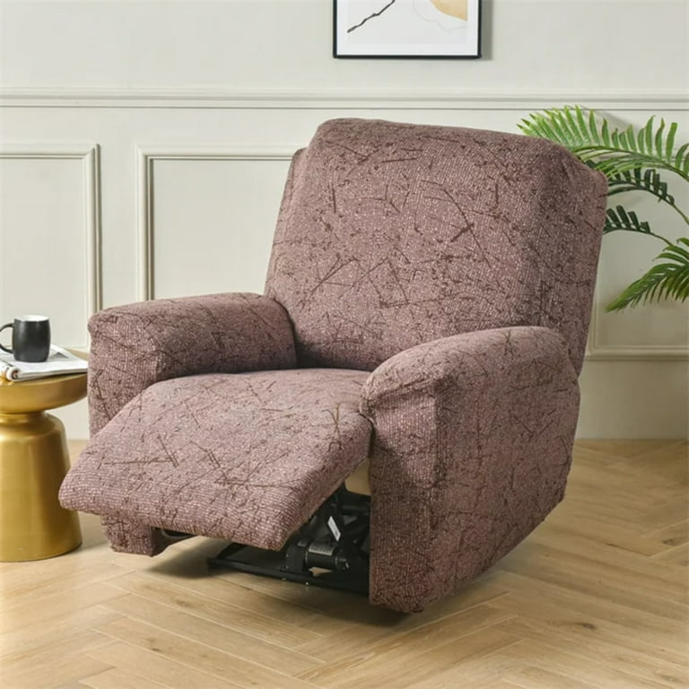 4 Pieces Floral Recliner Chair Cover Living Room Elastic Sofa Covers Lazy Boy Chair Cover Relax Armchair Protector Slipcover