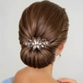 thumbnail image 1 of Floral Rhinestone Flower Hair Barrette Clip Elegant Hair Accessory for Women Girls, 1 of 8