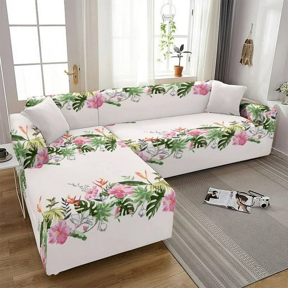Elegant Floral Sofa Covers for Living Room Modern Elastic Sofa Cover Couch Cover Slipcover Furniture Protector 1/2/3/4 Seater