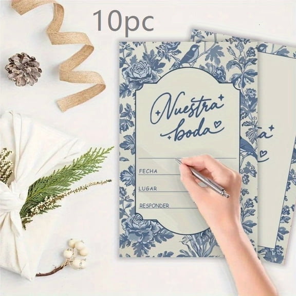 Elegant Floral Spanish Wedding Invitation Cards - Romantic Floral Design for All Wedding Occasions