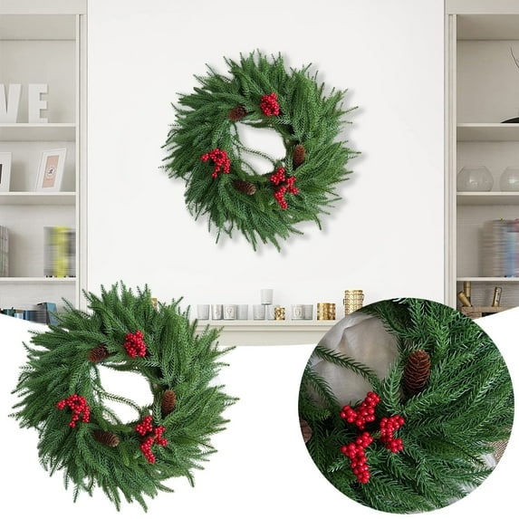 Elegant Floral Wreath For Home Seasonal Celebrations Versatile Wall Hanging Indoor And Outdoor Decorative Use