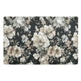 thumbnail image 1 of Elegant Floral on Black Floor Door Mat Outdoor Indoor for Home Entrance Welcome Mats 32"x20", 1 of 8