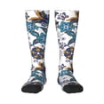 Elegant Flower Butterfly Paisley Knee High Socks for Women, Fashion