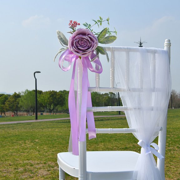Elegant Flower Chair Back Outdoor Wedding Party Styling Photography Decorative Props