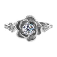 thumbnail image 1 of Elegant Flower Moissanite Rings for Women 0.5 Carat D Color VVS1 Clarity Diamond Ring 925 Sterling Silver Floral Statement Ring Dainty Jewelry Size 5-9, 1 of 8