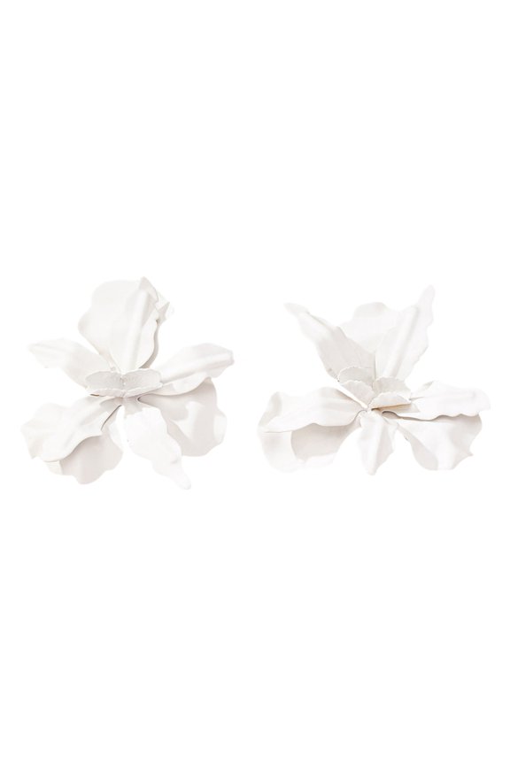 Elegant Flower Studs Earrings Fashion Ear Pendant Flower Ear Jewelry Handmade Ear Studs Alloy Texture for Daily Party