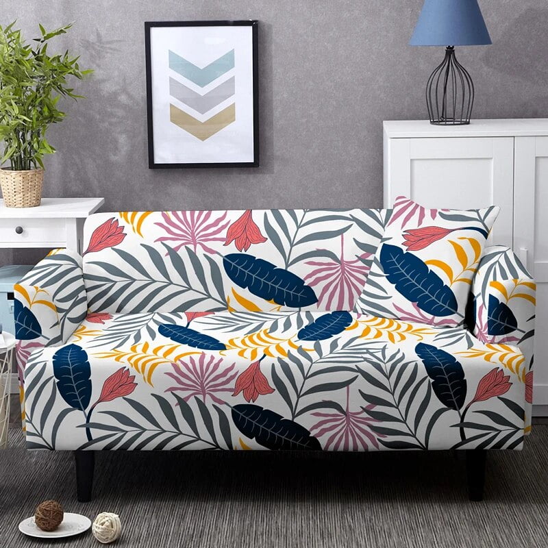 Elegant Flowers 1/2/3/4 Seater Elastic Sofa Cover For Living Room Full