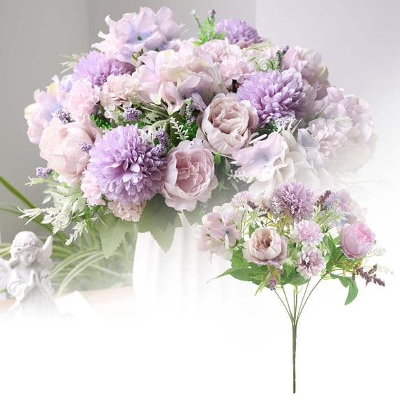 Elegant Flowers Bouquet for Wedding Bridal Home Floral Arrangement Style Head Peony Hydrangea Garden