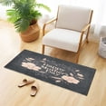 thumbnail image 1 of Elegant Flowers Leaves Happy Mothers Day Plush Carpet Non Slip Runner Rug Absorbent Bath Mat 39" x 20", 1 of 8