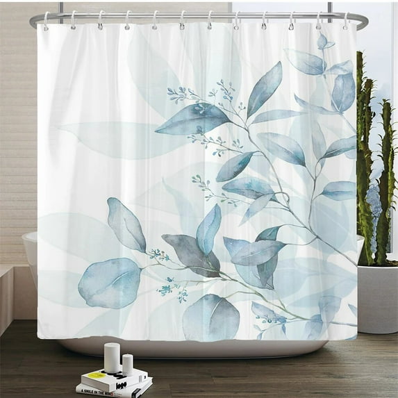Elegant Flowers Shower Curtain 180x180cm Floral Printed Shower Curtain Polyester Bath Curtain Bathroom Decor Washable With