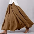 thumbnail image 1 of Elegant Flowy Women's High Waist Skirt Boho Maxi Long Skirt with Elastic Waist for Daily Wear and Party, 1 of 6