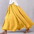 thumbnail image 1 of Elegant Flowy Women's High Waist Skirt Boho Maxi Long Skirt with Elastic Waist for Daily Wear and Party, 1 of 6
