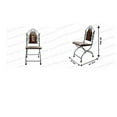thumbnail image 1 of Elegant Folding Chair with Mango Wood and Wrought Iron - Light Antique Wood Finish and Sleek Black Metal Finish, 1 of 3