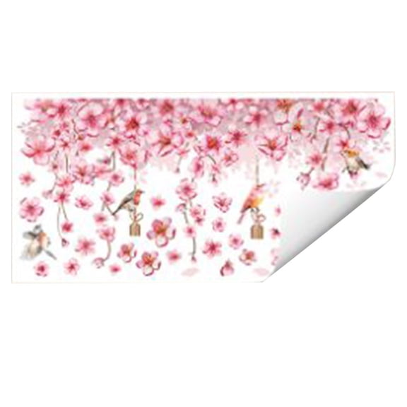 Elegant For cherry Blossom PVC Window Sticker for Office Decor Double Sided