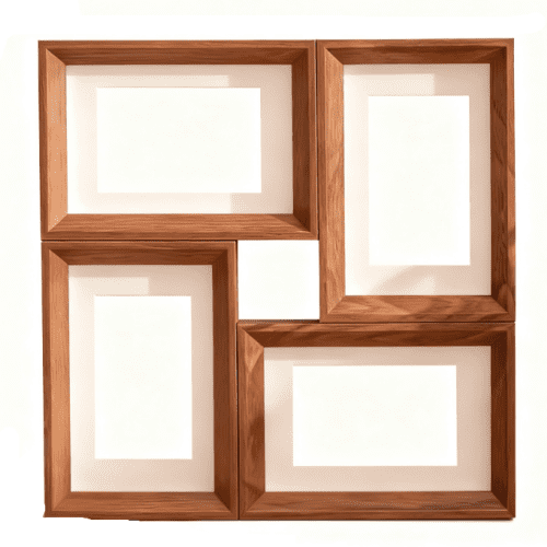 Elegant Four-Grid Photo Frame: Stylish Tabletop or Wall Display for Cherished