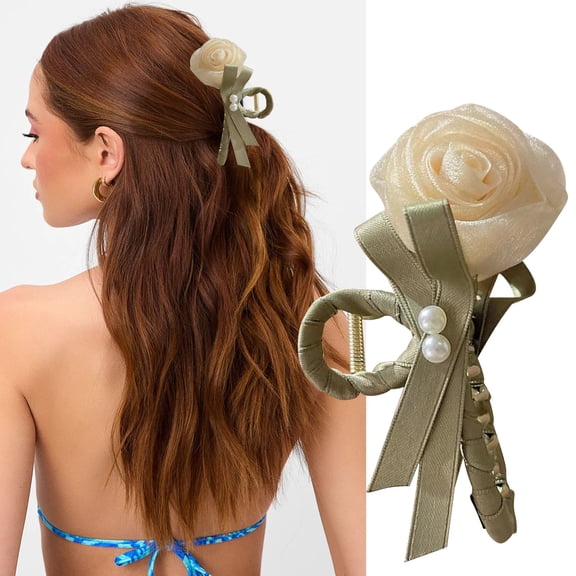 Elegant French Bow Large Hair Clip Korean Style Internet Sensation Barrettes for Women and Girls