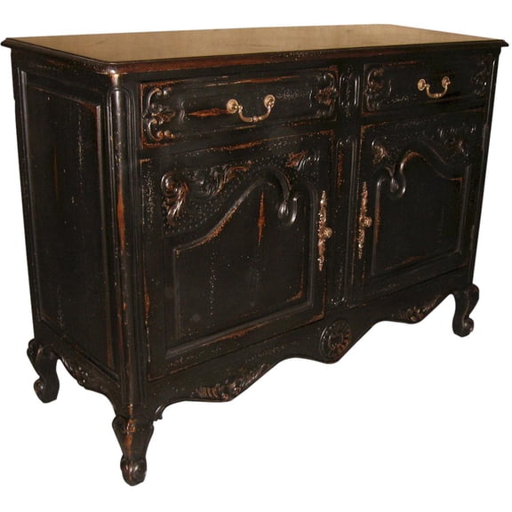 Elegant French Country Sideboard with Parquet Top