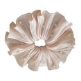 thumbnail image 1 of Elegant French Inspired Beaded Pearl Scrunchie with Ruffle Fabric Fashion Hair Accessories for Women and Girls, 1 of 8