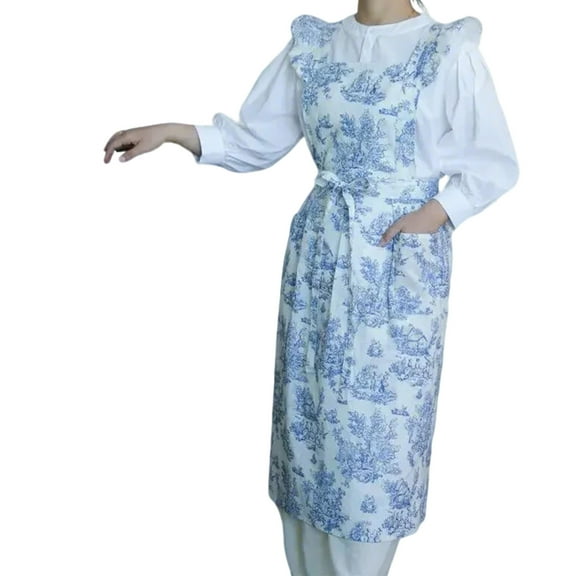 Elegant French Pattern Apron Featuring Elegant Flower Pattern Waterproof Aprons
