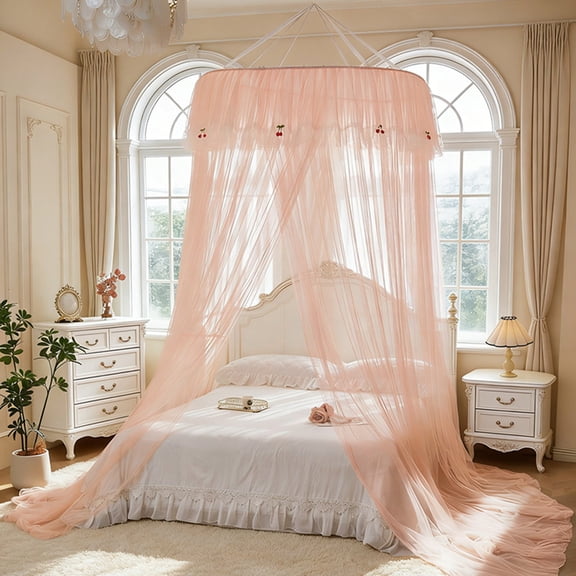Elegant French Style Dome Canopy for Bedroom, Breathable Mesh & Foldable Design featuring 78.7x78.7 Inch & Polyester for Youth Sleep Sanctuary
