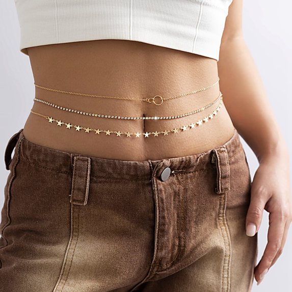 Elegant Fringe Bead Metallic Waistband for Women – Fashion Jewelry Accessory for Modern Belts and Belongings, GD4, One Size
