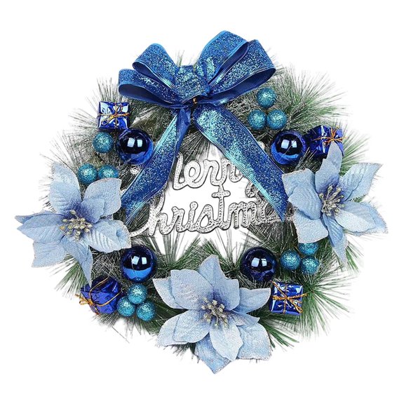 Elegant Front Door for Year Round with Realistic Greenery and for Seasonal Holiday Welcome